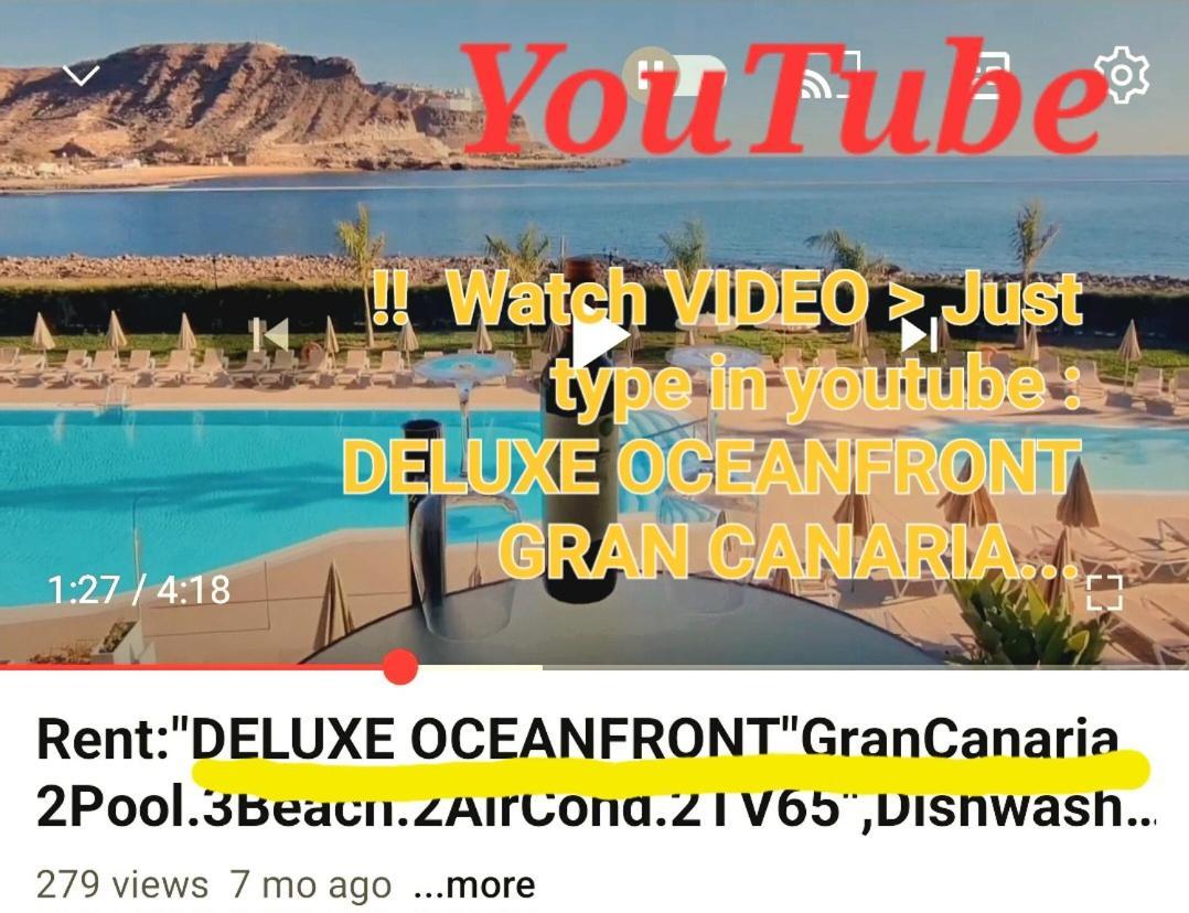 Oceanfront Deluxe-45M,Heated Pools,2Aircondition, 2Tv-65",Dishwasher,600Mb,Lift,Amadores View ! Playa Del Cura  Esterno foto
